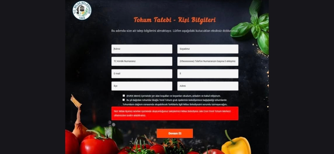 Milas Belediyesi Talepte Bulunan Vatandaşlara Yerel Tohum Gönderiyor