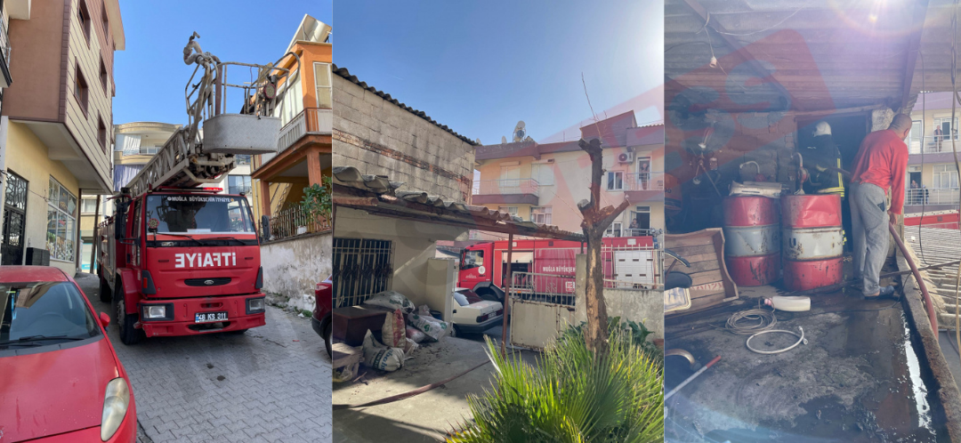Milas Burgaz Mahallesi’nde yangın: İtfaiye ve polis alarma geçti
