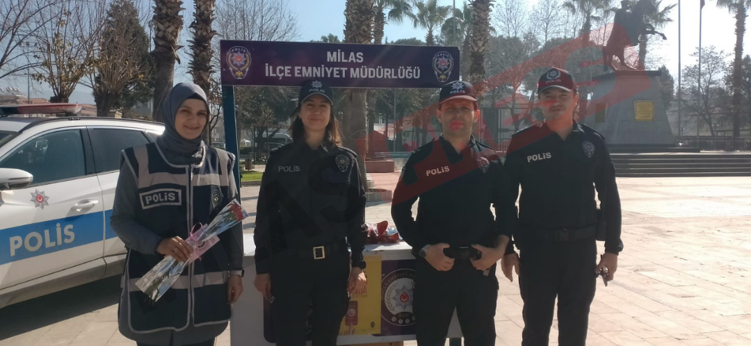 Milas Polisinden 8 Mart Dünya Kadınlar Günü’ne Özel Anlamlı Jest