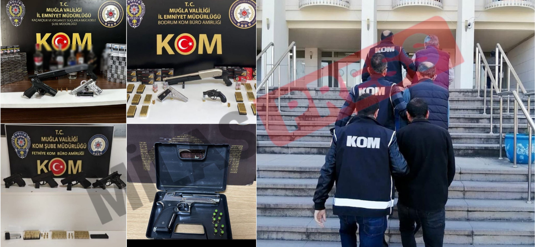 Muğla’da Kaçak Silah Operasyonu! 11 Şüpheli Yakalandı, 1 Kişi Tutuklandı