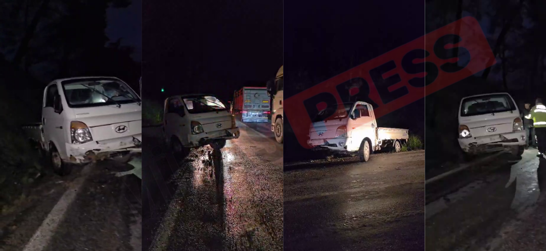 Milas’ta Yağış Kazaya Neden Oldu: Kontrolden Çıkan Kamyonet Şarampole Savruldu