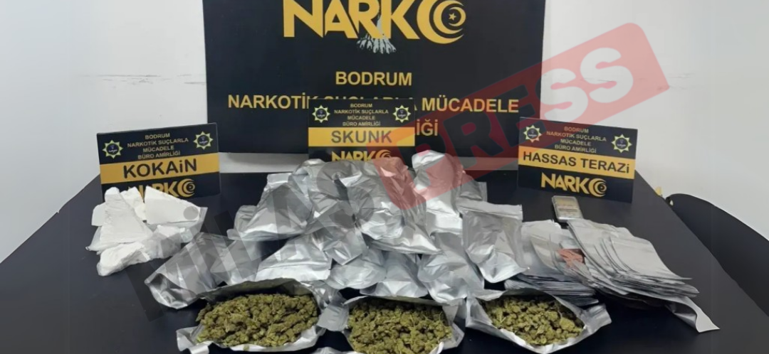 Bodrum’da Uyuşturucu Ticareti Operasyonunda Kiloya Yakın Kokain ve Skunk Ele Geçirildi