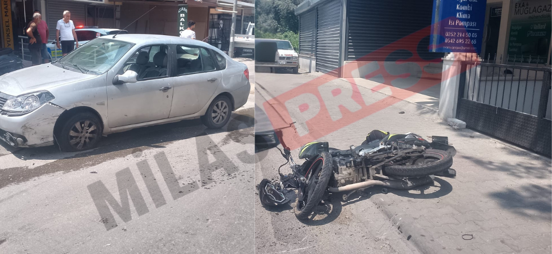 Milas Emek Mahallesi’nde Trafik Kazası: Motosiklet Sürücüsü Yaralandı.