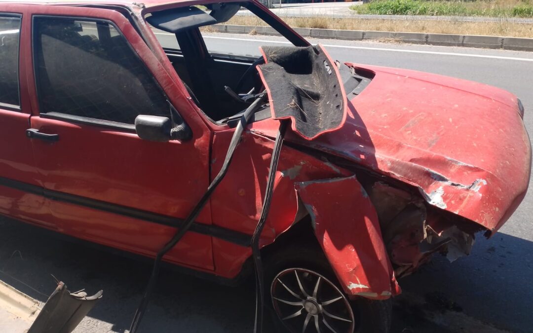 Milas-Söke Karayolunda Feci Kaza: Otomobil Bariyerlere Çarptı, Sürücü Yaralandı