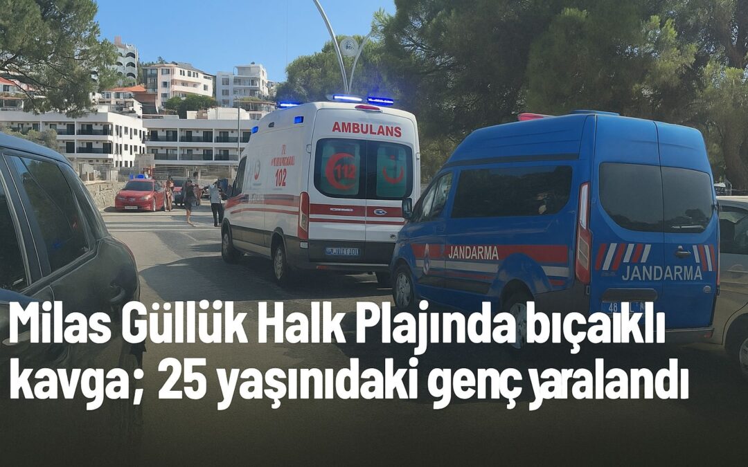 Milas Güllük Halk Plajı’nda Bıçaklı Kavga: 25 Yaşındaki Genç Yaralandı