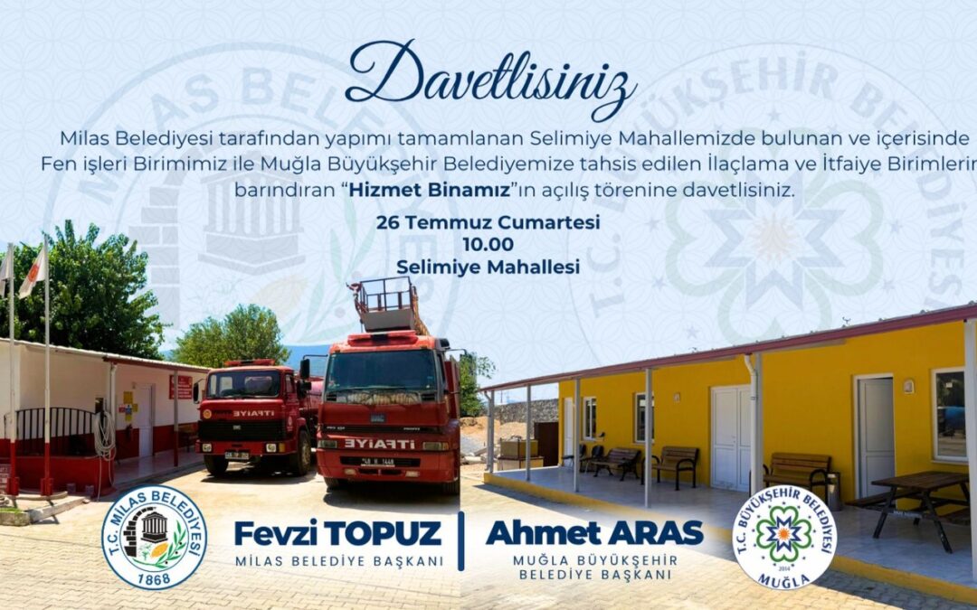 Milas Belediyesi’nden Selimiye’ye Yeni Hizmet Binası: Açılış 26 Temmuz’da