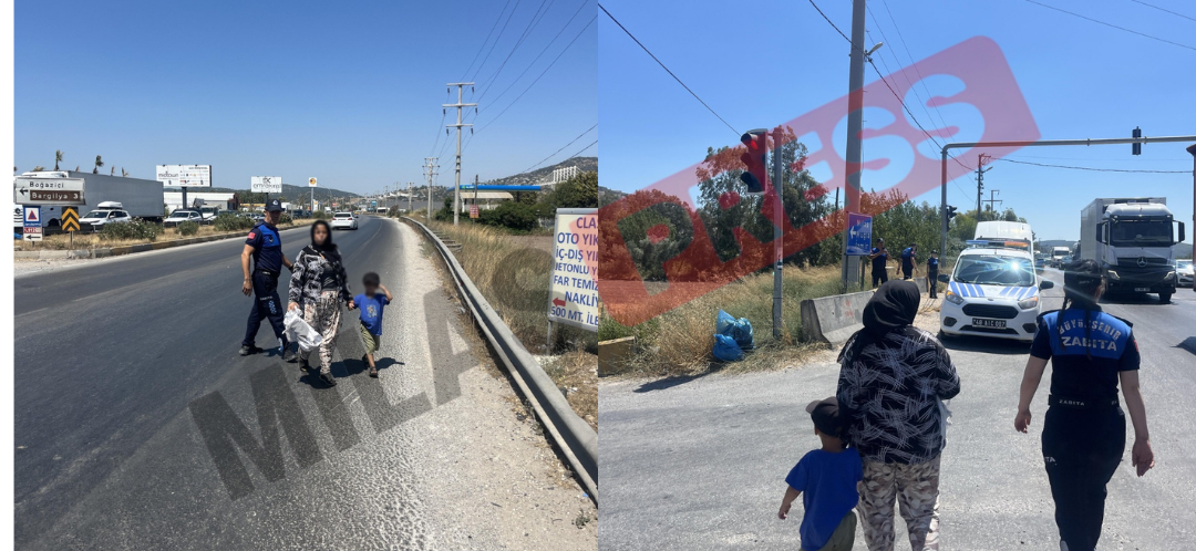 Milas-Bodrum Karayolunda Dilenci Operasyonu: Çocukları Kullananlara Zabıta Müdahalesi