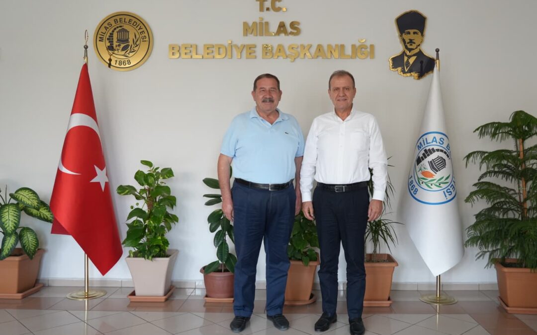 Mersin Büyükşehir Belediye Başkanı Vahap Seçer, Milas Belediye Başkanı Fevzi Topuz’u Ziyaret Etti