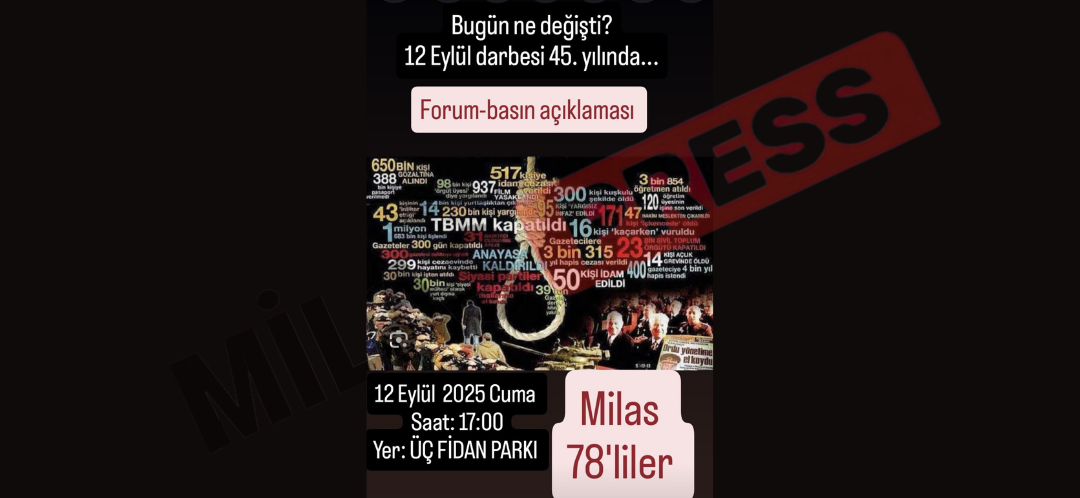 Milas 78’liler: “12 Eylül Faşist Bir Dönemdi”