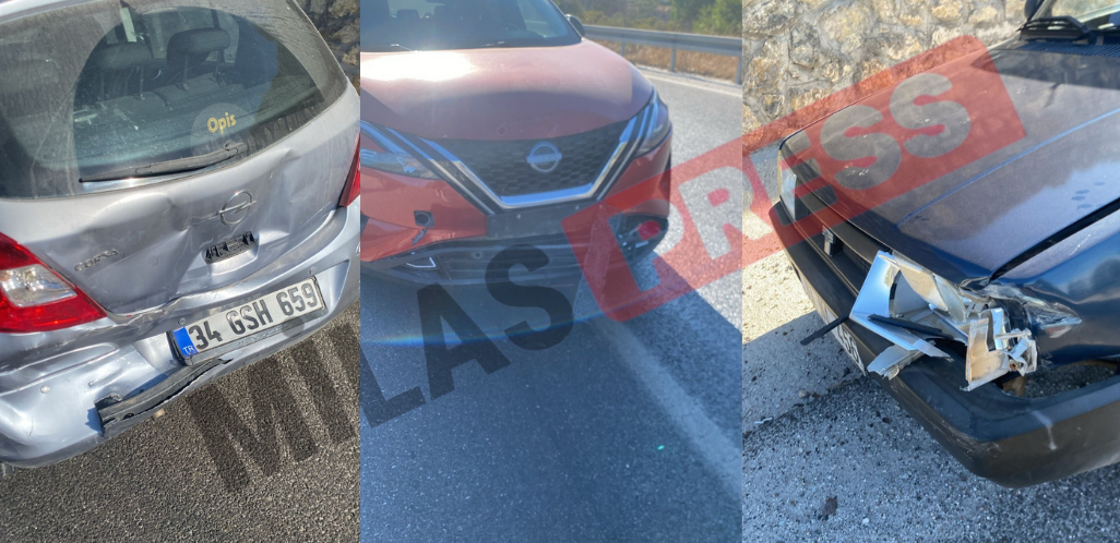 Milas-Güllük Karayolunda Zincirleme Kaza: 5 Araç Hasar Gördü