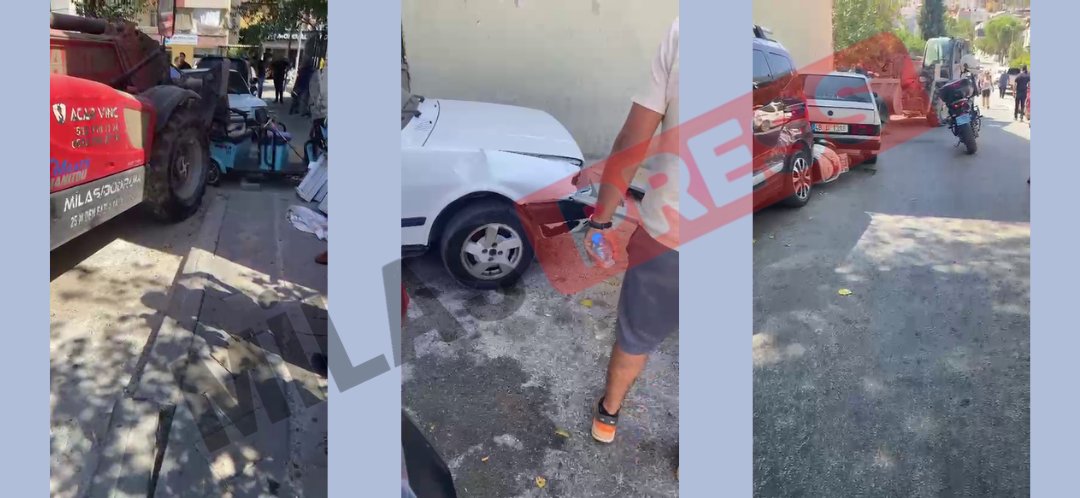 Milas’ta Kaza: Anneyi ve Çocuğunu Ezmemek İçin Direksiyonu Kırdı, 7 Araca Çarptı