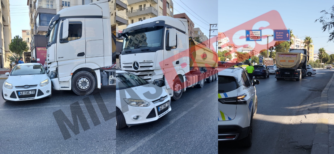 Milas’ta Tır ile Otomobil Çarpıştı: Sürücü Mucizevi Şekilde Kurtuldu