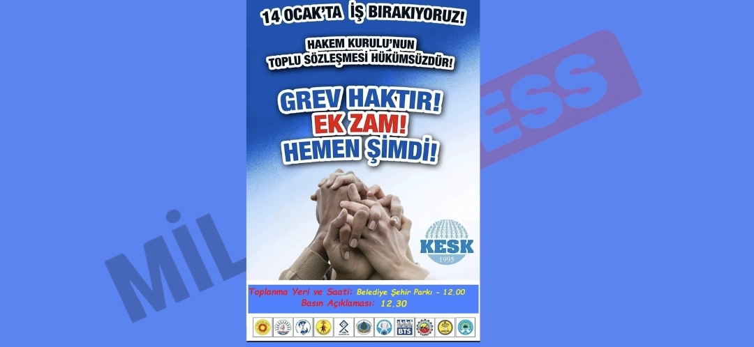 KESK’ten Toplu Sözleşme Tepkisi: 14 Ocak’ta Ülke Genelinde İş Bırakma Eylemi