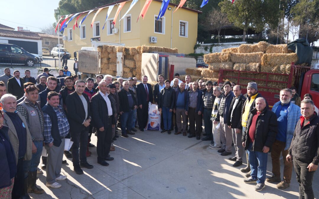 Milas Belediyesi’nden Kırsal Kalkınmaya Destek: Üreticilere Ücretsiz Yem ve Saman Dağıtımı